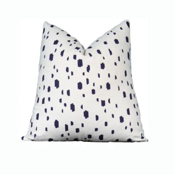 Caitlin Wilson Navy Spotted Pillow Cover - Picture 1 of 5
